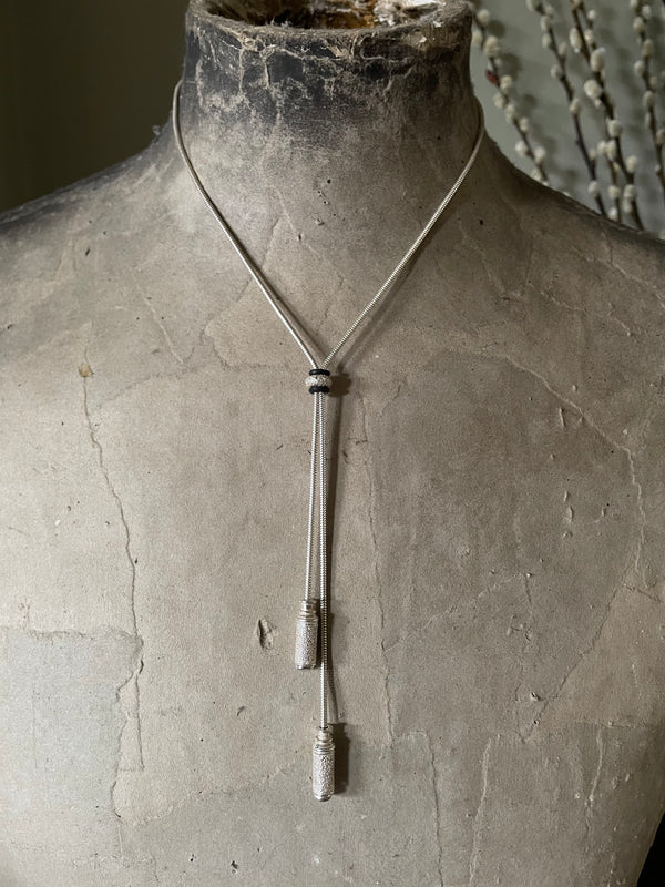 Tassel Pendant Necklace - Silver