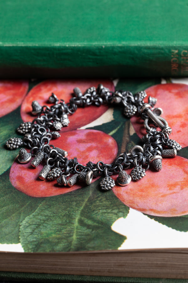 Micro Pod Cluster Bracelet - Oxidised Silver and Silver