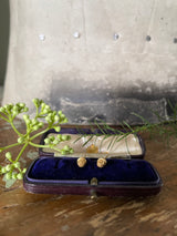 Small Textured Pods - Yellow Gold Plated Silver