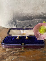 Tiny Teardrop Studs - Yellow Gold plated Silver