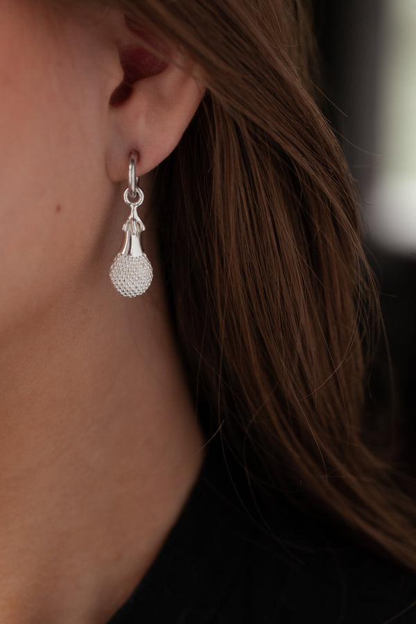 Skittle Fruit Drop Earrings - Silver