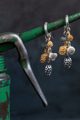 Mixed Pod Cluster Drop Earrings