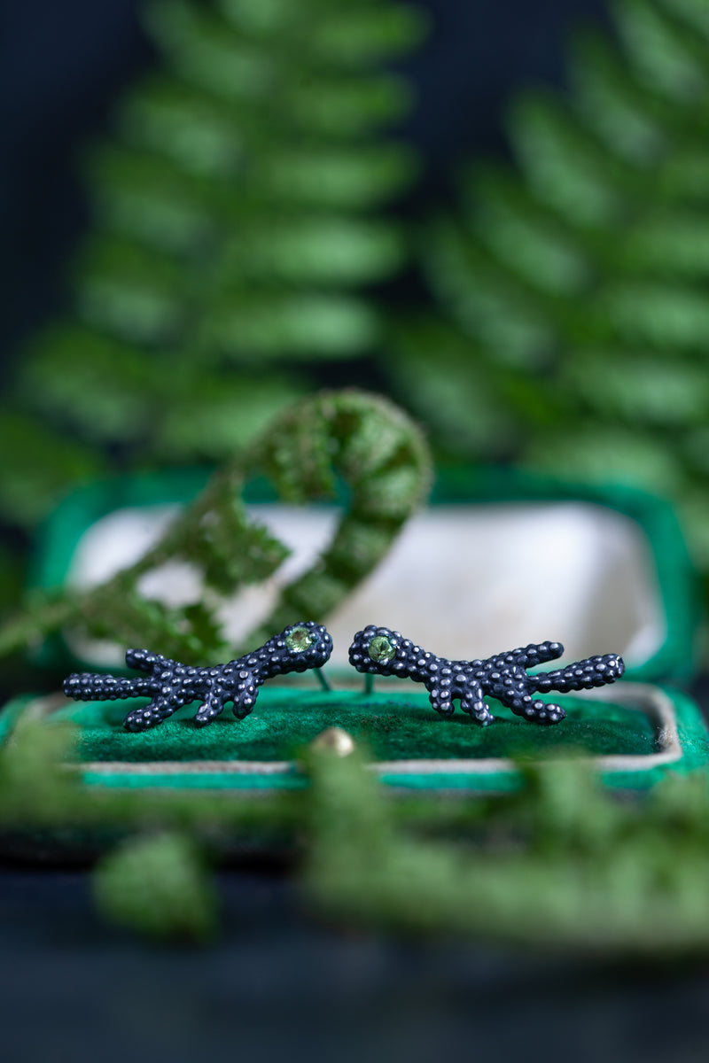 Dotty Peridot Antler Studs