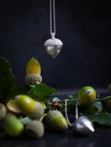 Oak Heart Memorial Ashes Casket - Silver