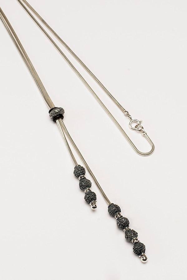 Snowball Tassel Necklace