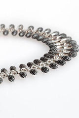 Closeup of my Spot the Matchstick Bracelet is formed from small bars decorated with bobble texture