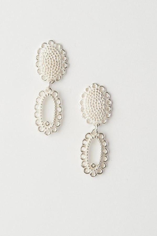 Small Baroque Two Part Drop Earrings