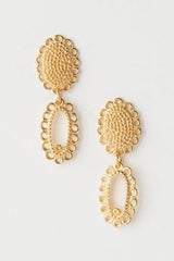 Small Baroque Two Part Drop Earrings