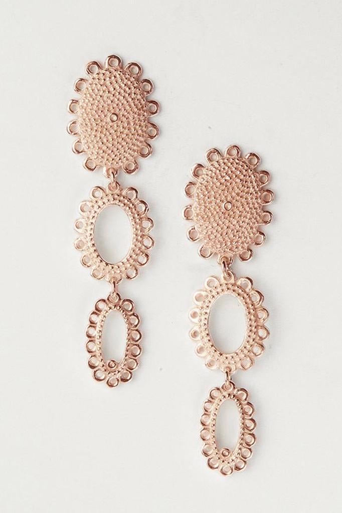 Large Baroque 3 Part Drop Earrings