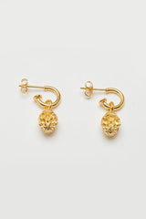 My Acorn Drop Earrings in yellow gold plated silver 