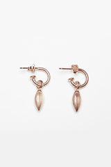 My Pointed Pod Drop Earrings in rose gold plated silver