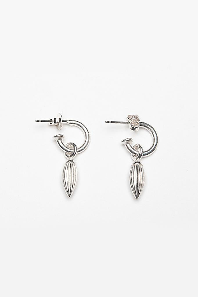 My Pointed Pod Drop Earrings in silver