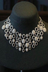 My Large Baroque Collar Necklace, inspired by antique lace and ruffs, adds drama to any outfit 
