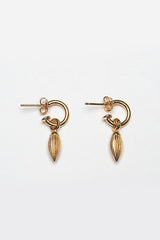 My Pointed Pod Drop Earrings in yellow gold plated silver