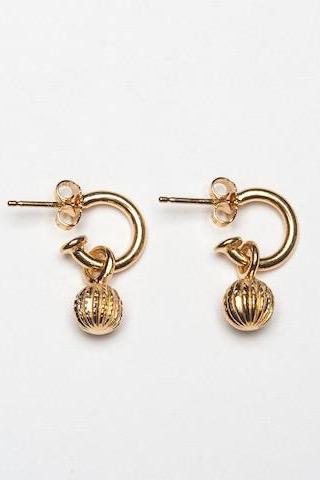 Round Pod Drop Earrings