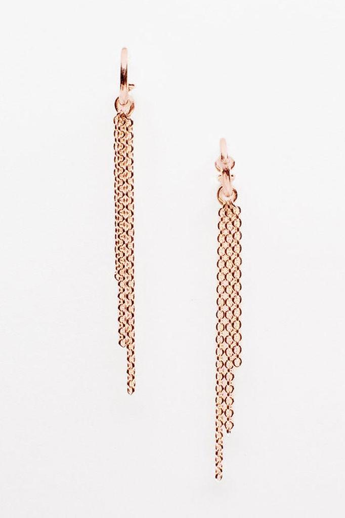 Three Chain Drop Earrings