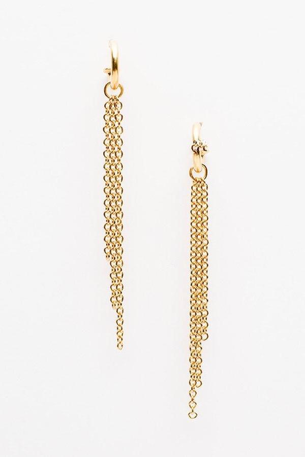 Three Chain Drop Earrings