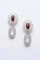 Garnet Baroque Drop Earrings