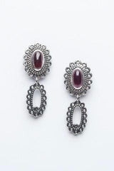 Garnet Baroque Drop Earrings