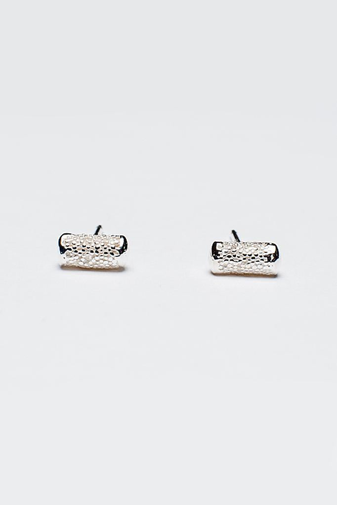 Textured Pill Stud Earrings