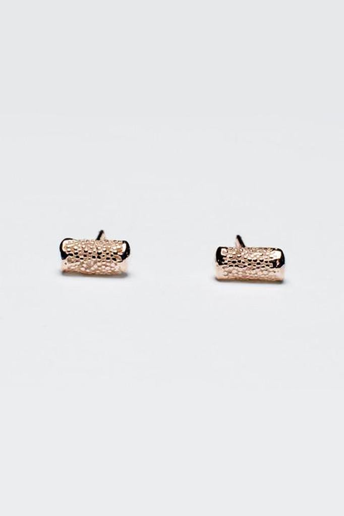 Textured Pill Stud Earrings