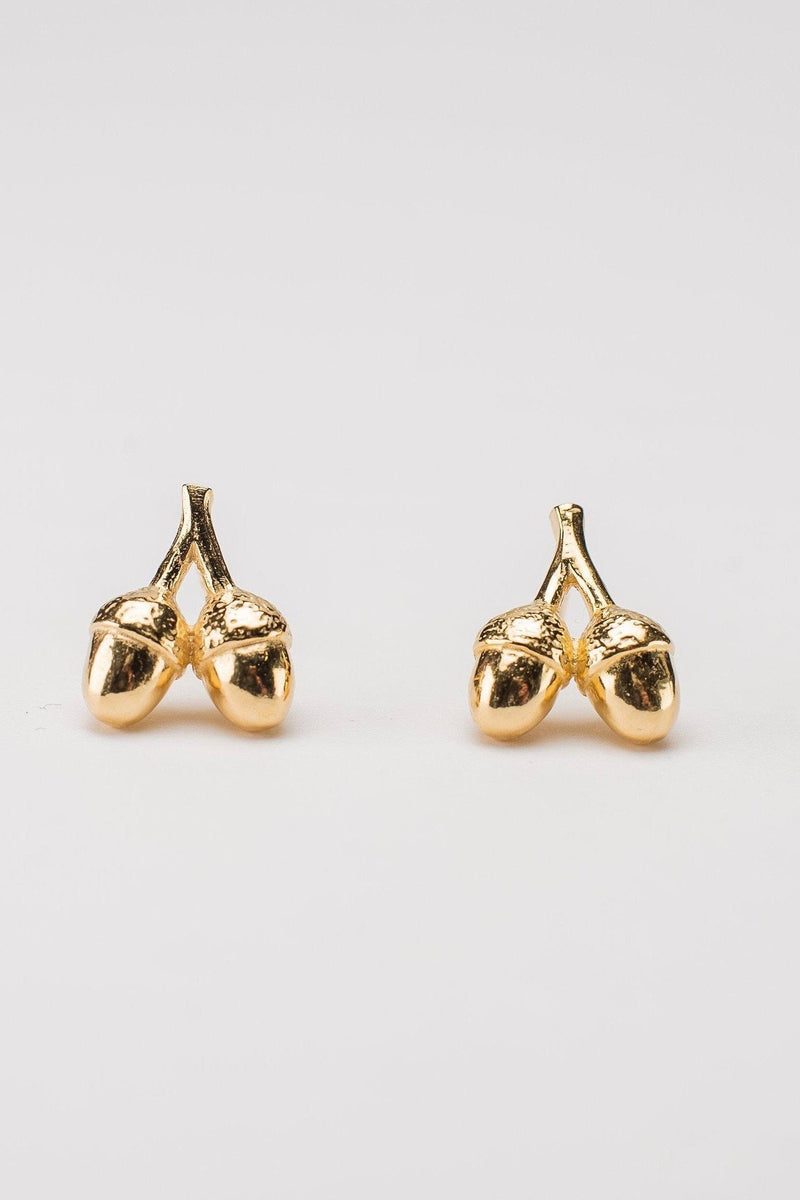 Twin Acorn Stud Earrings