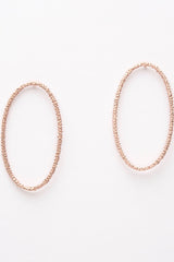 Oval Bobbled Hoop Drop Earrings