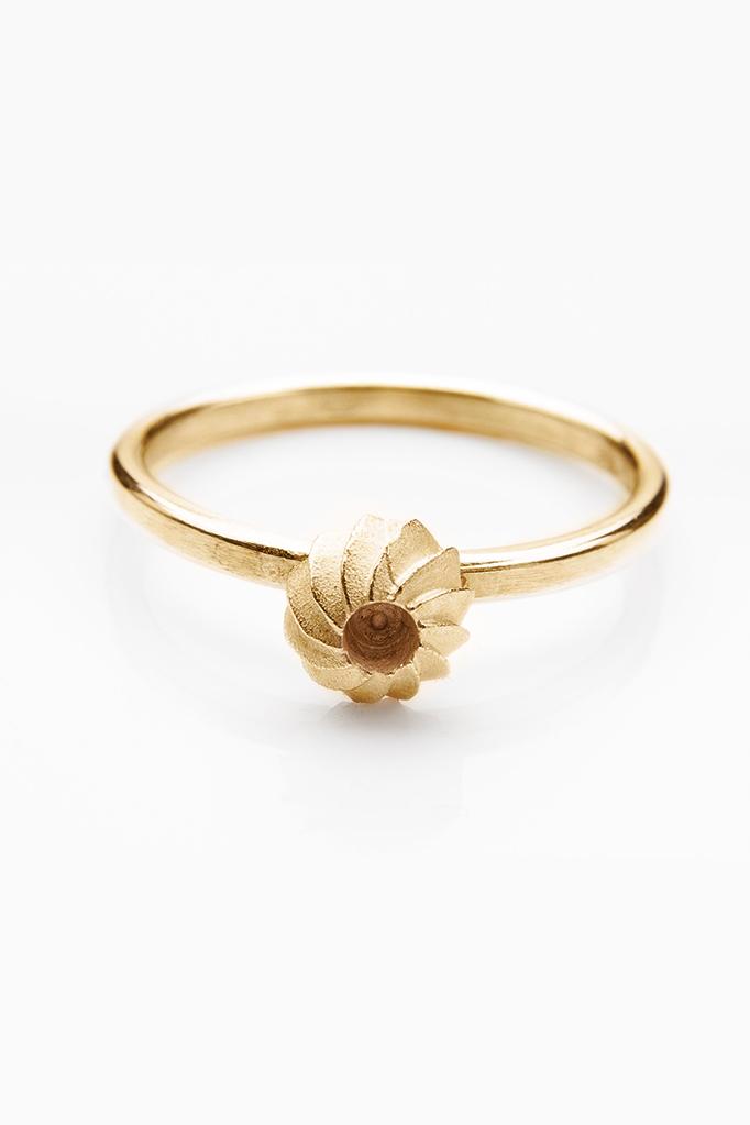 Swirling Sepal Stacking Ring