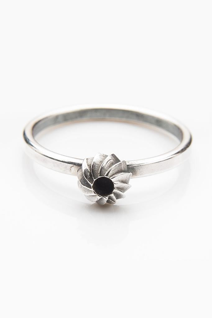 Swirling Sepal Stacking Ring