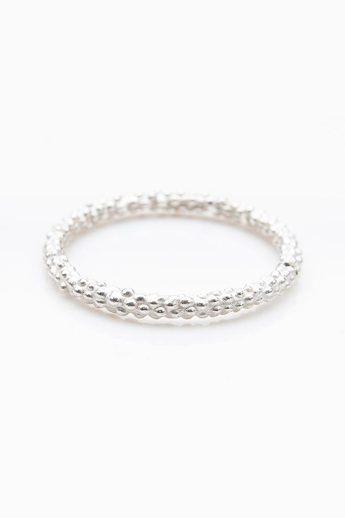 My Midi Bobbled Stacking Rings in silver