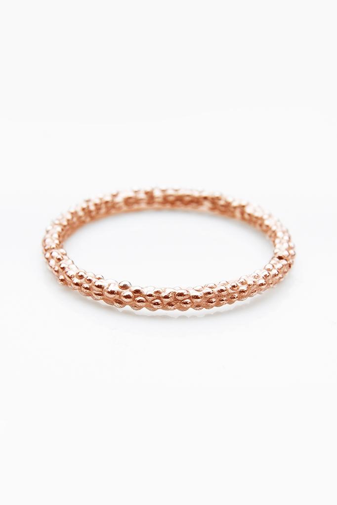My Midi Bobbled Stacking Rings in rose gold plated silver