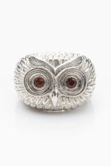 Owl Ring with Madeira Citrines