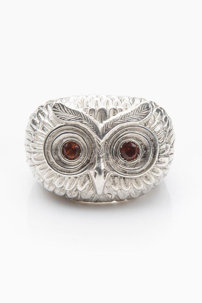 Owl Ring with Madeira Citrines