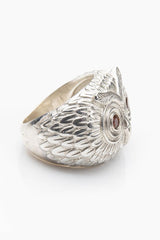 Owl Ring with Madeira Citrines