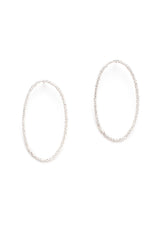 Oval Bobbled Hoop Drop Earrings