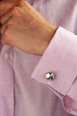 Millenium Textured Pod Chain Link Cufflinks