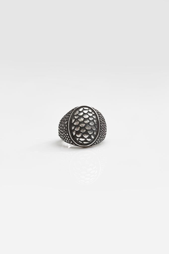 Serpent Skin Signet Ring