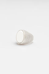 Oversized Spotted Oval Signet Ring