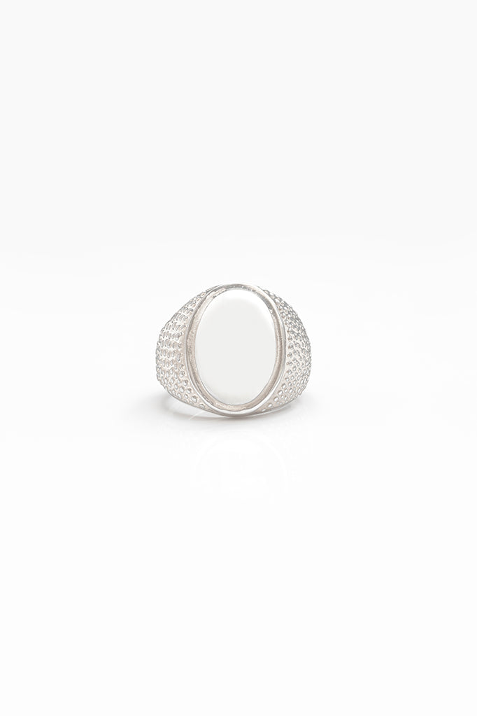 Spotted Oval Signet Ring