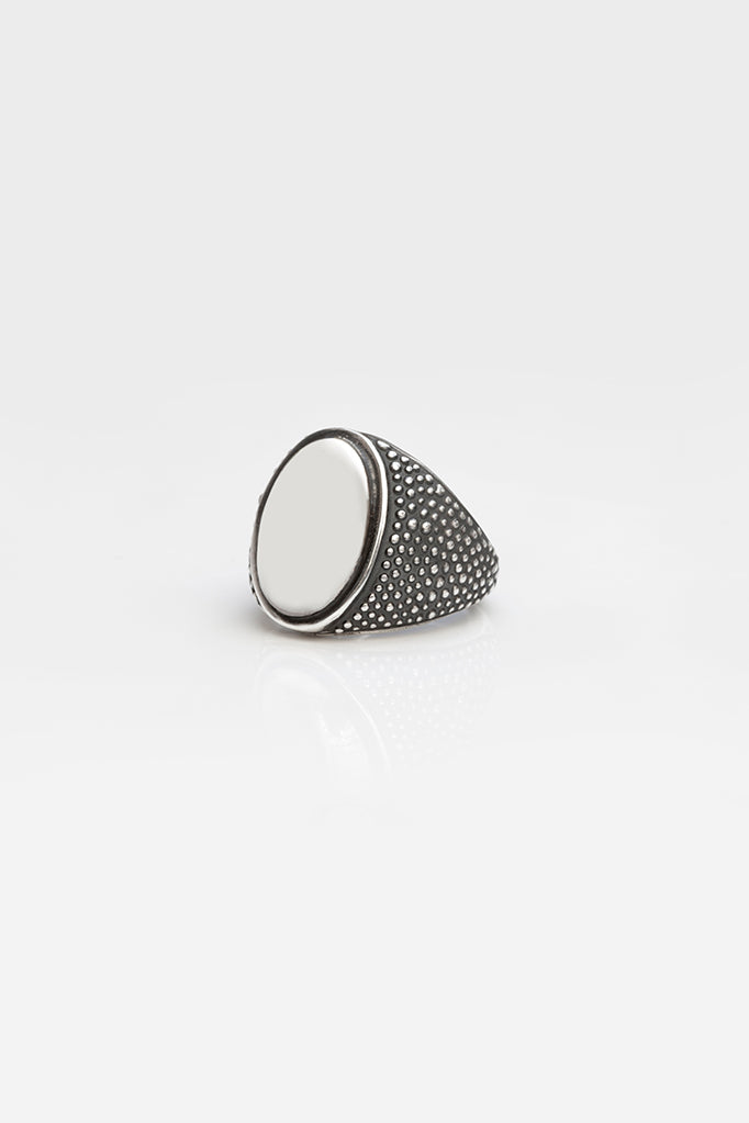 Spotted Oval Signet Ring