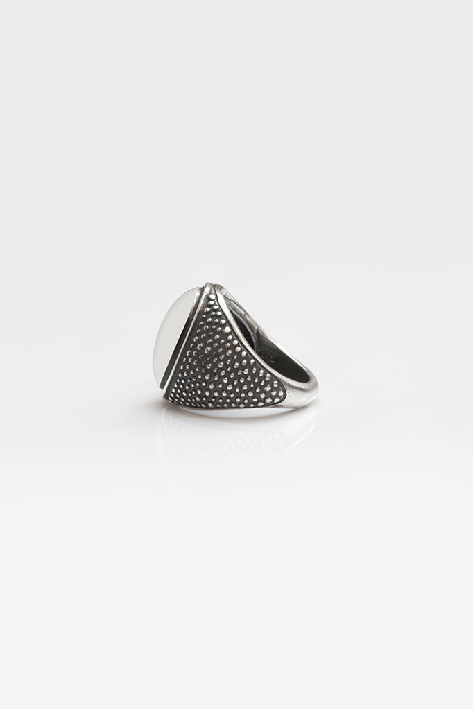 Spotted Oval Signet Ring