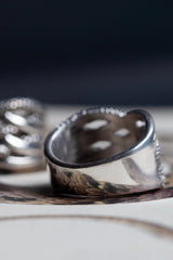 Reverse of my Medusa Ring that mixes shiny and bobbled silver strands