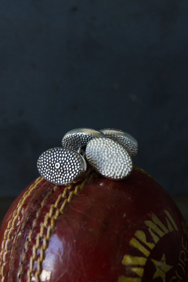 My Snake Eye Cufflinks feature two ovals with a serpent's eye motif and bobbled texture