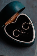My Teeny Tiny Bobbled Hoops are embellished with a bobble texture and fit round the ear lobe