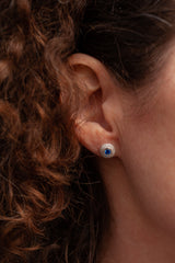 September Sapphire Bobbled Pollen Stud Earrings