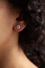 August Peridot Bobbled Pollen Stud Earrings