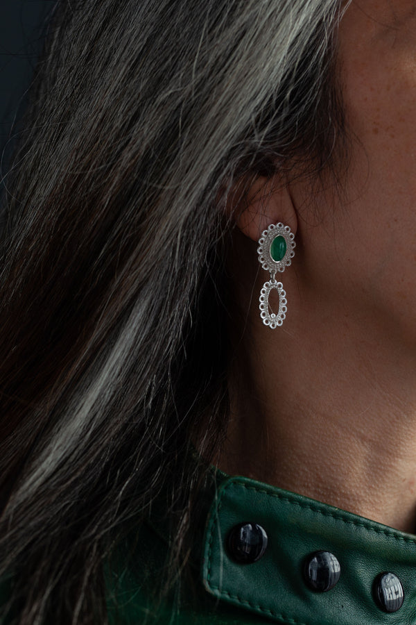 Chrysoprase Baroque Drop Earrings