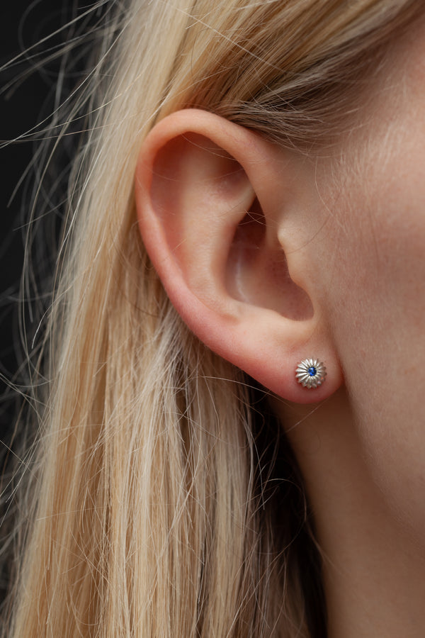 September Sapphire Birthstone Satsuma Studs