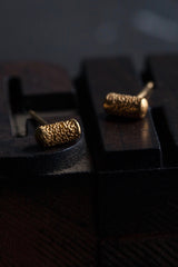 My Textured Pill Stud Earrings feature unusual small textured cylinders with smooth ends