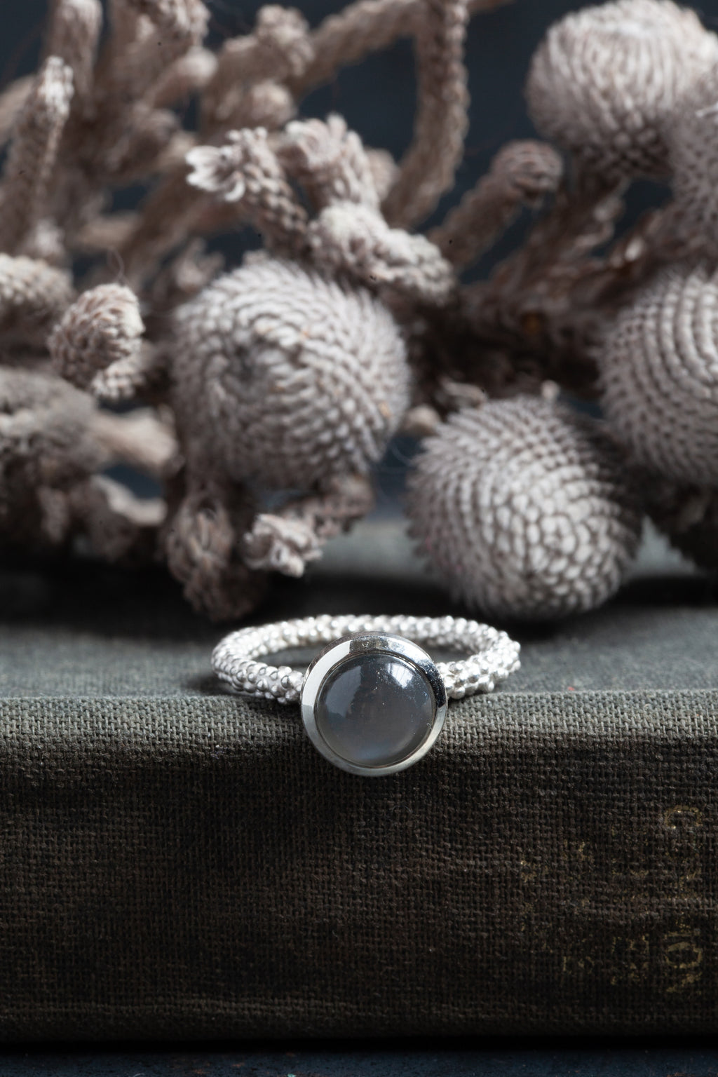 PANDORA NATURE'S SERENITY Moonstone And Topaz Sterling Silver Floral Ring  £40.00 - PicClick UK